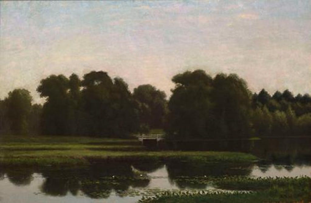 “Morning on the River, Providence, R.I.” by Edward Mitchell Bannister. (Delaware Art Museum)