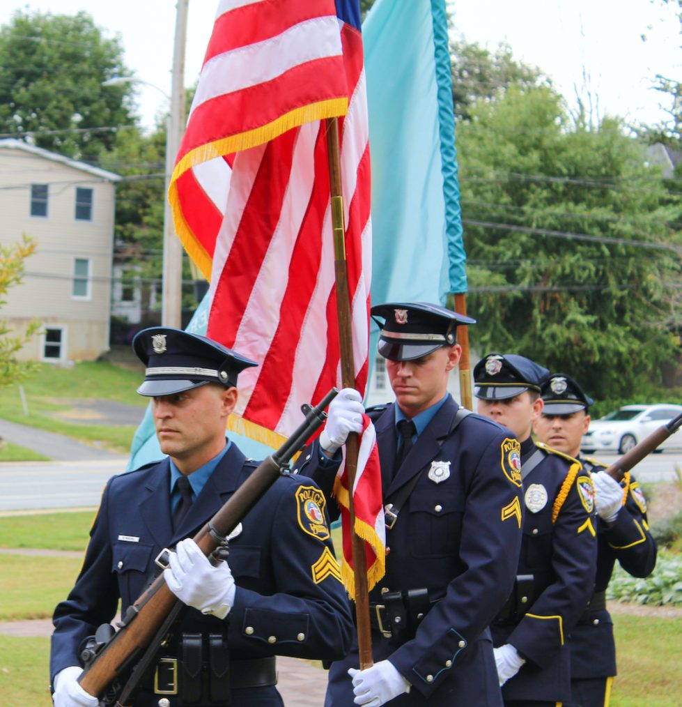 Color guard at a Newark 9/11 ceremony (City of Newark)