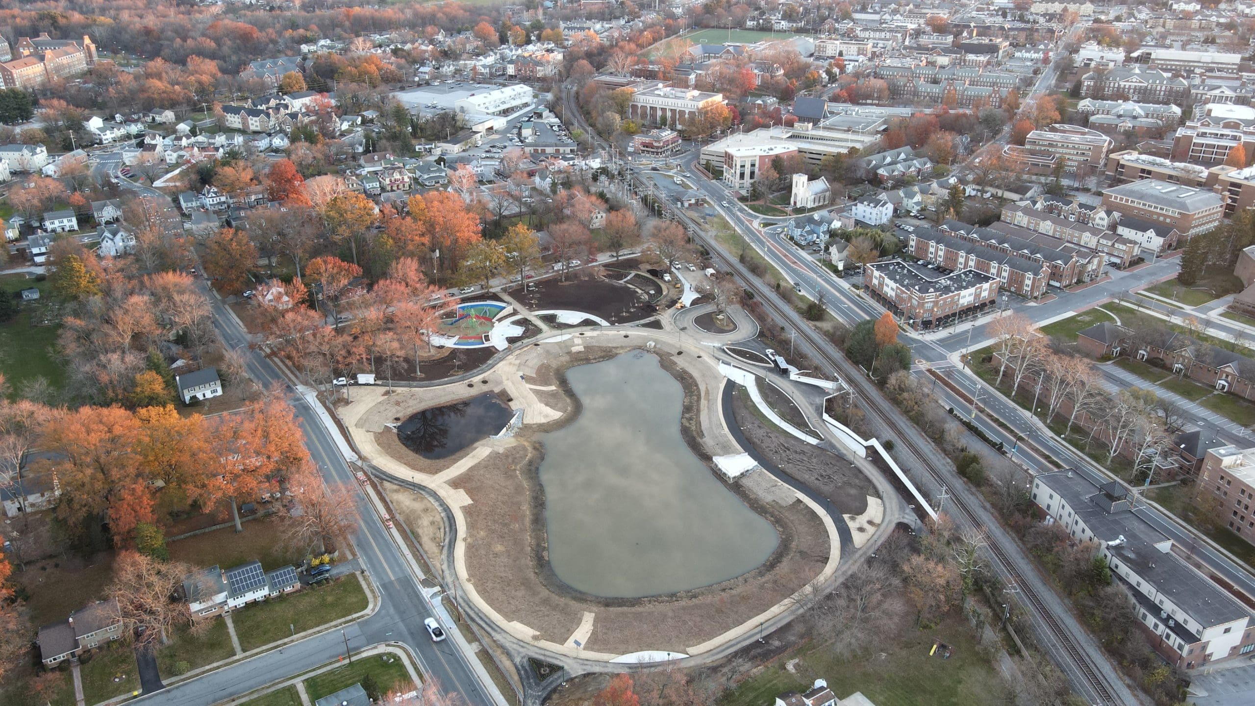 Featured image for “Goodbye, Rodney dorms. Hello, Hillside Park’s play areas, fishing, trail”