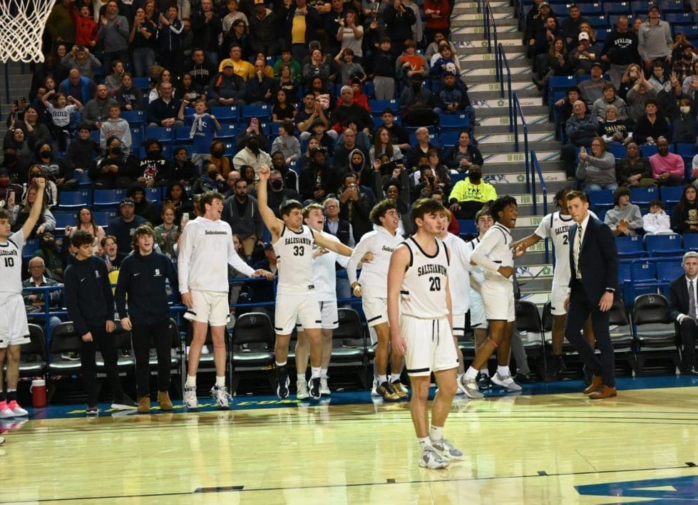 Salesianum celebrates as they advance to the state championship photo by Nick Halliday scaled 2