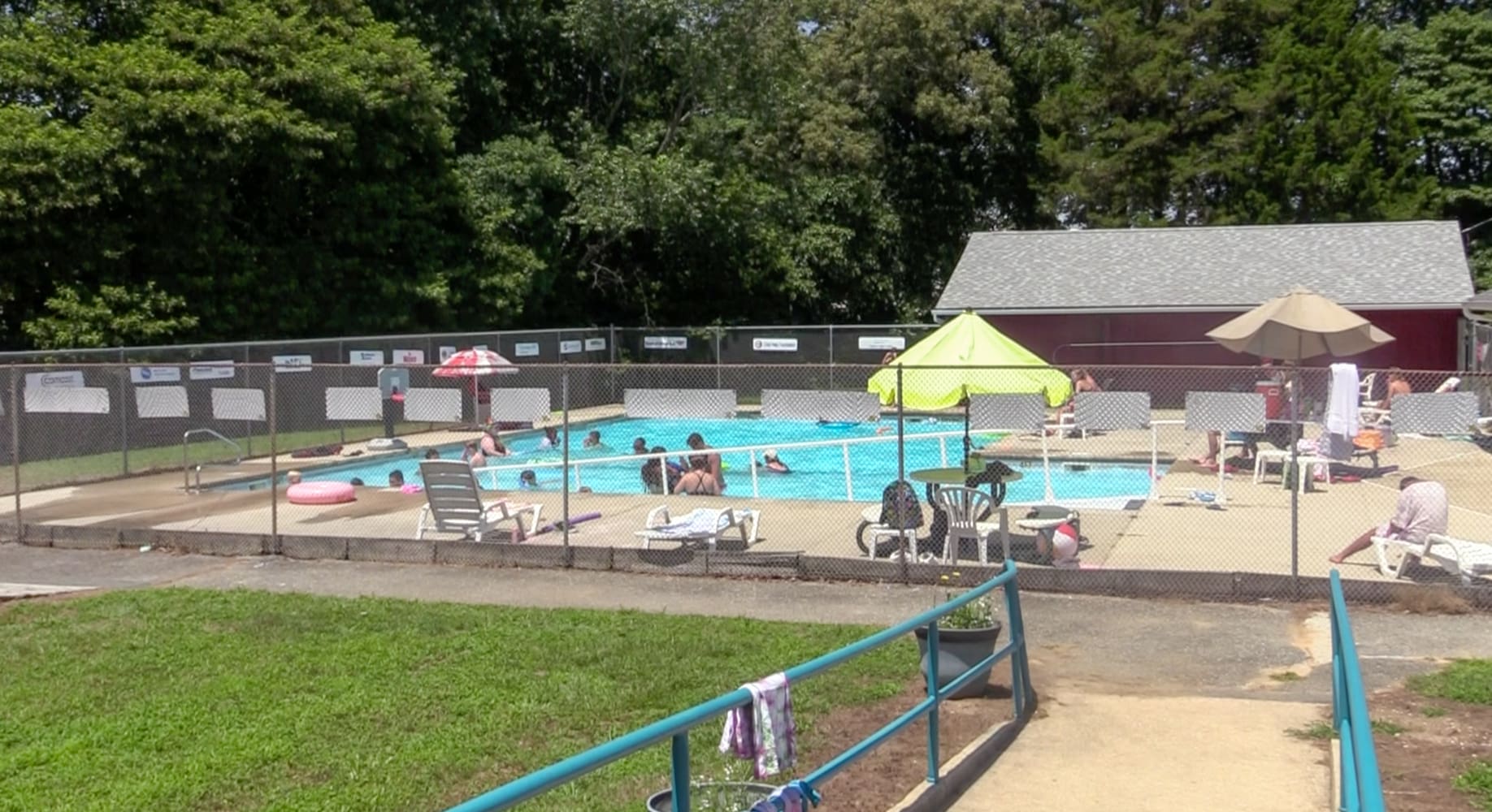 The children of Camp Lenape can't seem to get enough of the refreshing pool. 