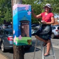 Trolley Square utility box mural project