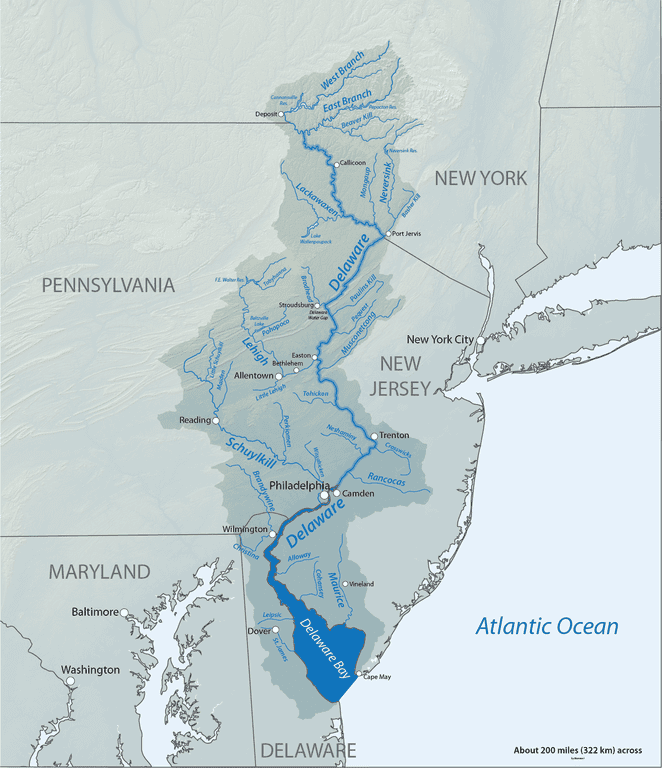 The Delaware River Watershed.