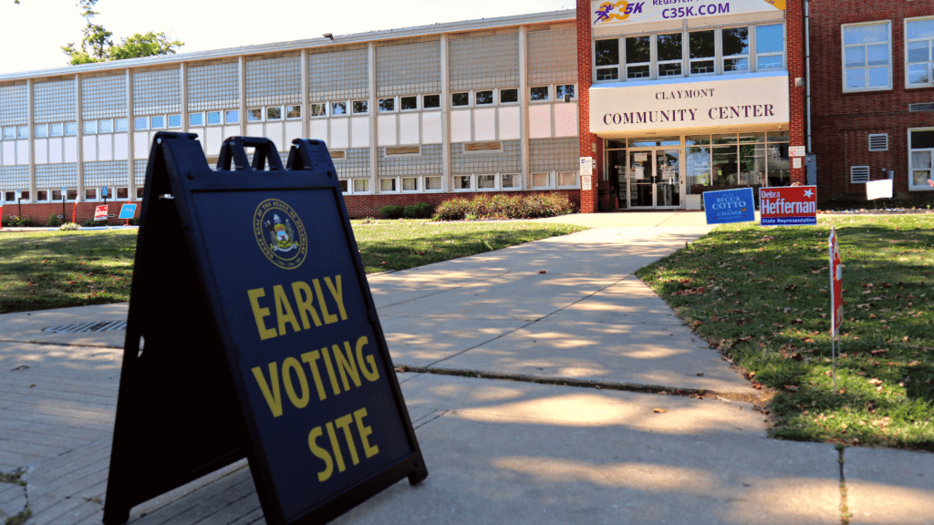 Early Voting at Claymont Community Center Delaware primary election