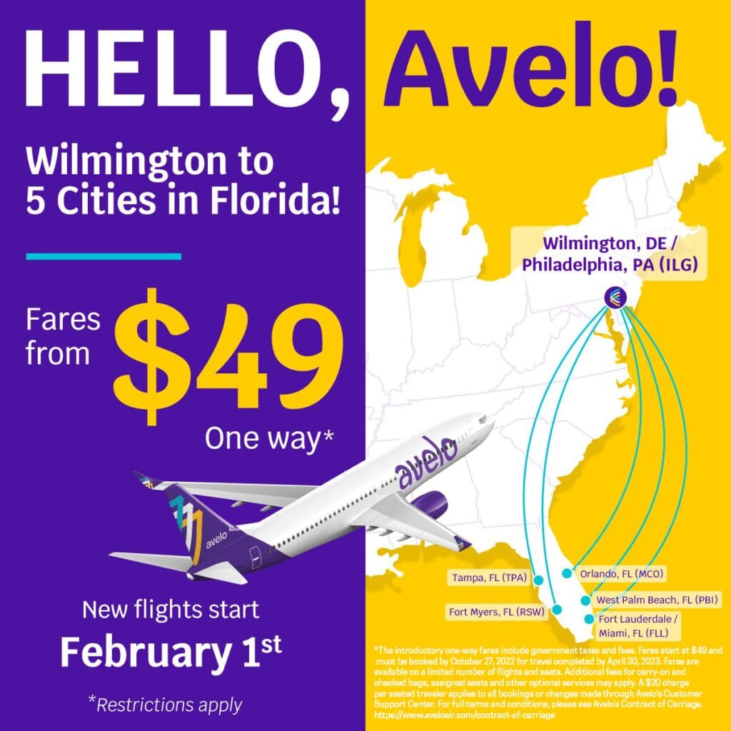Avelo Airlines Wilmington, DE