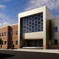 A rendering of the new Bancroft School, which is expected to open its doors in fall 2024.