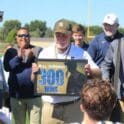 Coach Bill DiNardo receives a plaque after winning his 300th career game photo courtesy of Mike Lang of the Dialogue