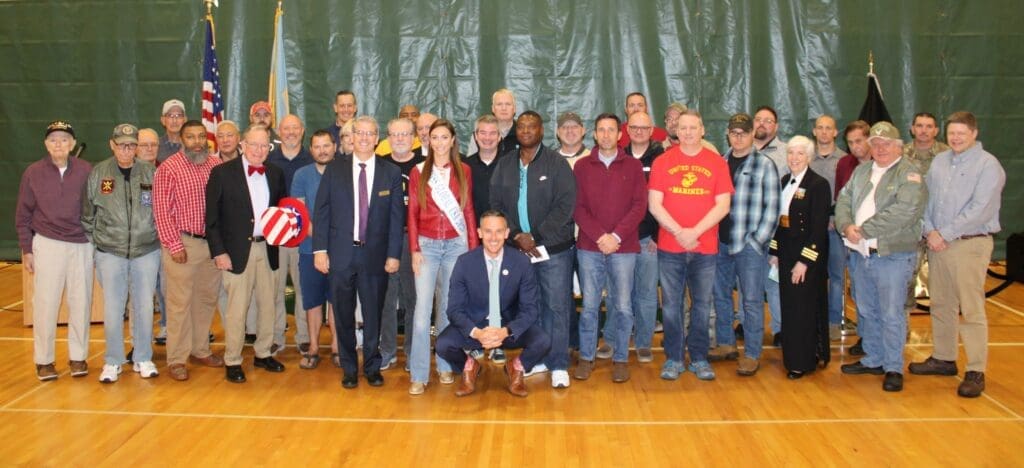 Active and retired military personnel were joined by members of the Saint Mark's community and others to celebrate Veterans Day Friday. (Saint Mark's)