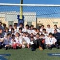Salesianum Boys Soccer team posing with the state championship trophy photo courtesy of Salesianum twitter page 1