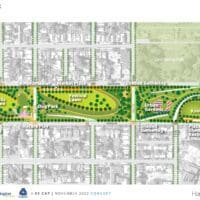 The final draft plan for the I-95 cap park in Wilmington.