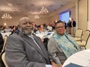 Delmarva Football Official Mr. and Mrs. Hollis Smack being honored as the first African American referee and 40 years as an official photo by Glenn Frazer
