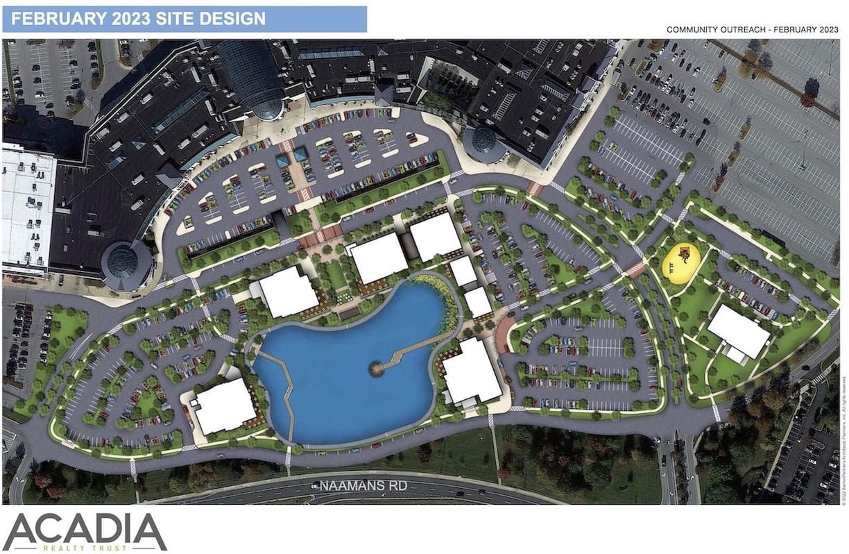 The latest plan for the "front door" of the Brandywine Town Center.