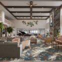 A rendering of the new lobby of the Bethany Beach Ocean Suites Residence Inn by Marriott.