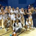 Sanford girls basketball team showing they are number one after winning the diaa girls basketball state championship photo by Donnell Henriquez 2