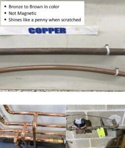 Copper pipes. Courtesy of Veolia)