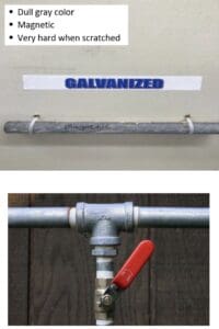 Galvanized pipes. Courtesy of Veolia)
