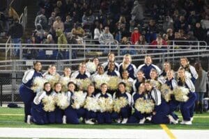 DMA Cheerleaders pose for a picture before a game photo courtesy of Nick Halliday