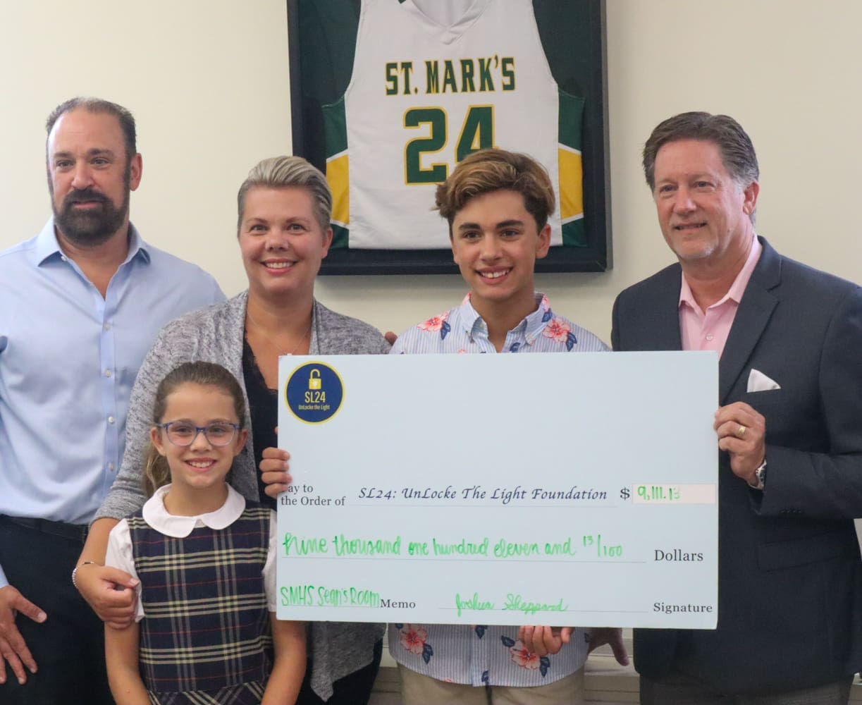 Joshua Sheppard raised more than $9,000 for Saint Mark's Sean's Room.
