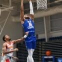 Delaware Blue Coats Ricky Council attempts a dunk against College Park Photo courtesy of Ben Fulton