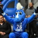Delaware Blue Coats mascot Coaty celebrated his 5th birthday photo courtesy of Ben Fulton