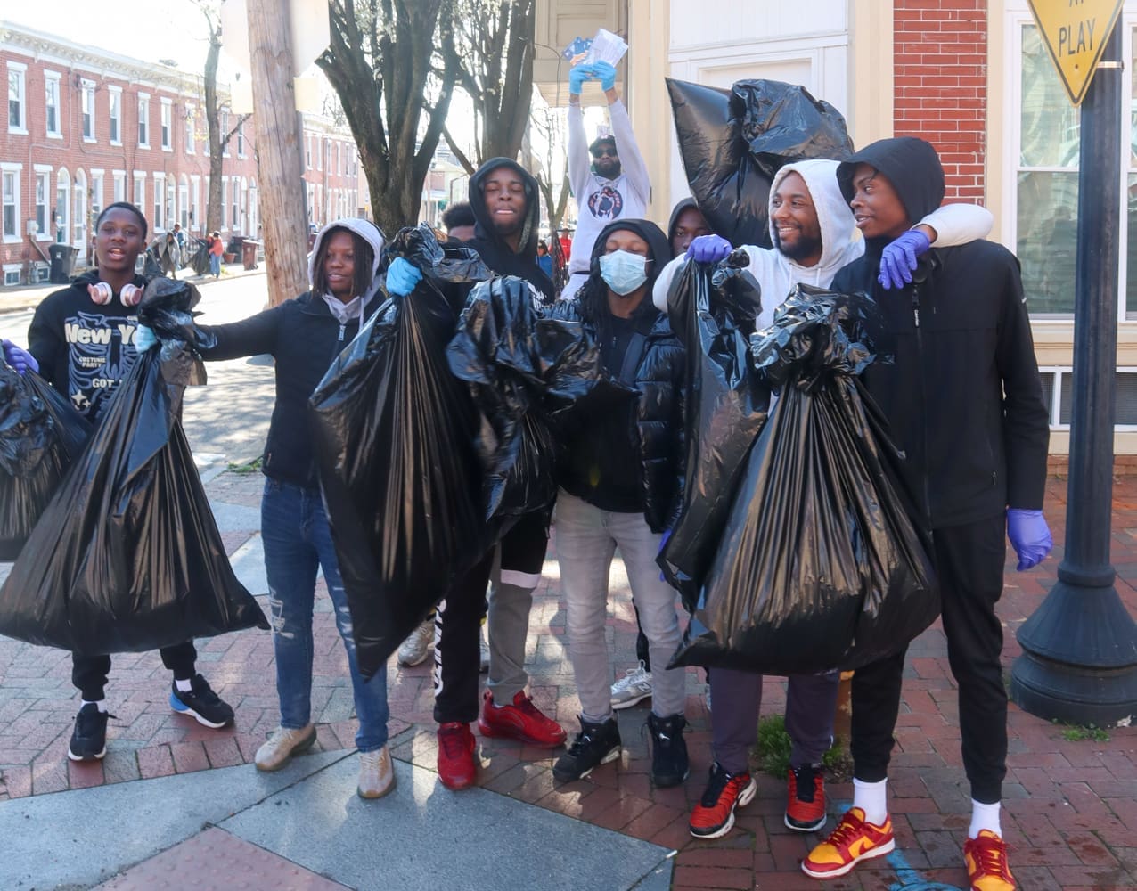 Great Oaks Charter school had a three-hour community clean-up in Wilmington Friday morning.