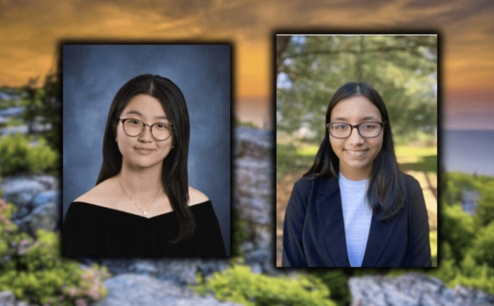Kati Li, left, and Arya Gupta are this year's representatives for Delaware in the National Youth Science Camp.