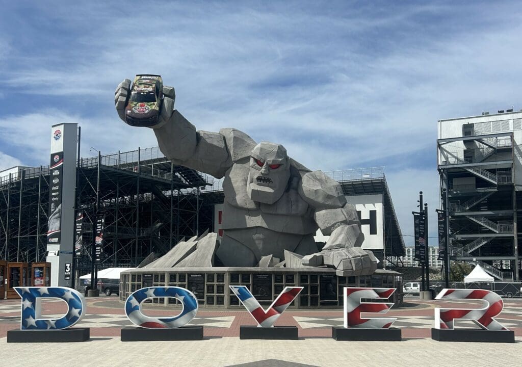 The entrance to to Dover Motor Speedway featuring the Monster. Photo by Nick Halliday