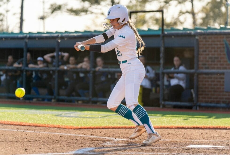 UNCW softball player Tayler Vitola has been selected as the 2023 24 Coastal Athletic Association Female Scholar Athlete of the Year photo courtesy of UNCW athletics