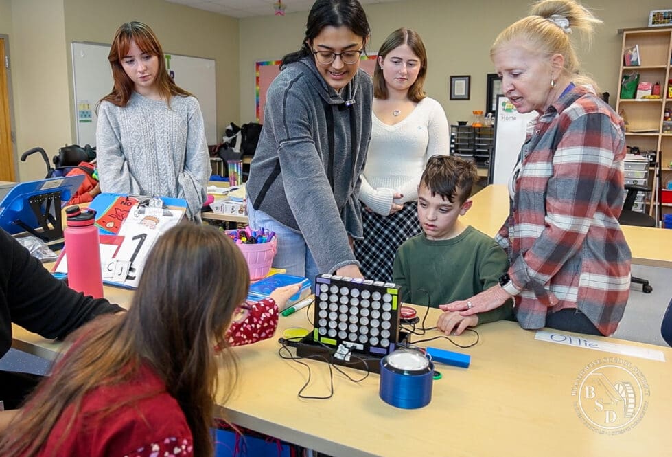 A team of four girls from Brandywine High won a national competition for their specially-designed games meant for students, and adults, with disabilities. (All photos courtesy of Brandywine School District)