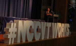 NCCVT Board of Education President Yvette Santiago.