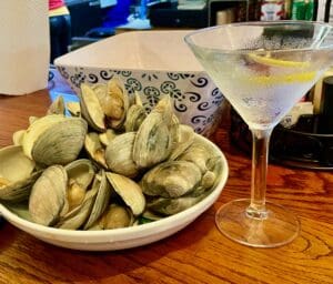 Surfing Crab clams