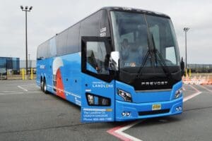 The Landline Co.'s motorcoach will ferry American Airlines passengers from Wilmington to Philly starting Oct. 7.