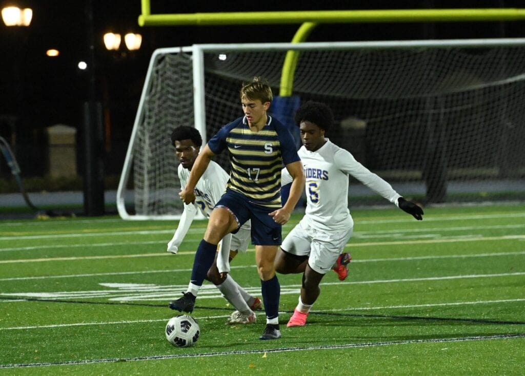 Sals-CR Soccer: Esser leads Salesianum past undefeated Caesar Rodney 3-1 3 Salesianum soccer Chase 17 Esser scored two goals in their win over Caesar Rodney. Photo by Nick Halliday