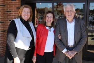 Paula Janssen with her parents, Eileen and Joseph Jr. Janssen’s Market was founded by Joseph’s father. Courtesy of Paula Janssen