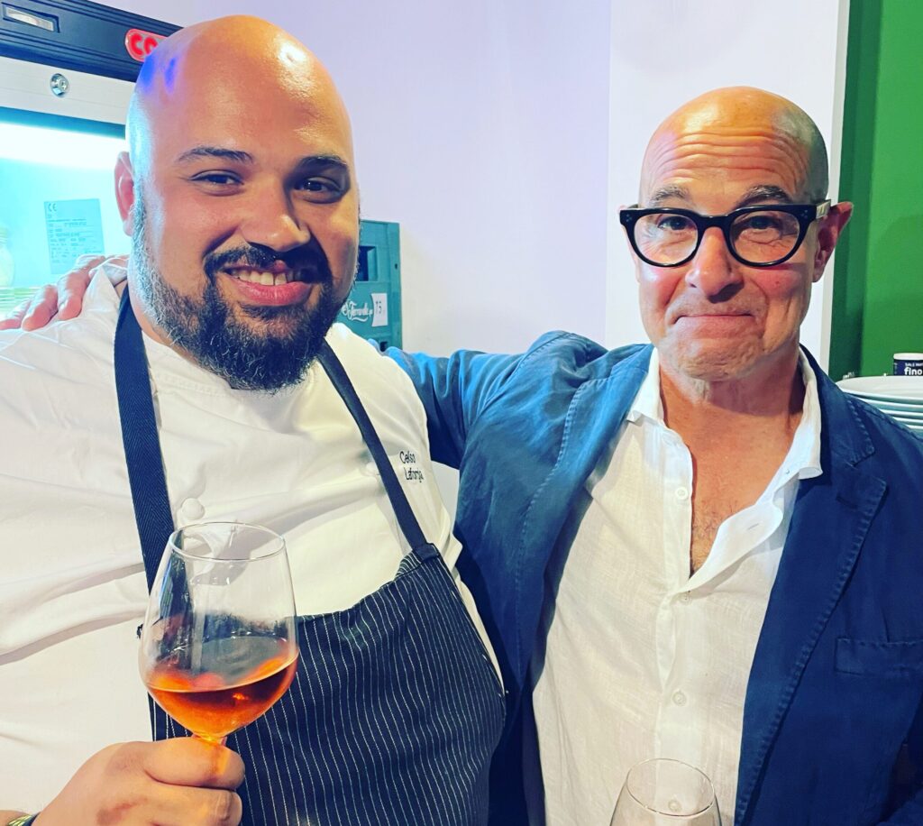 Chef Celso and Stanley Tucci