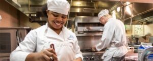The expanded culinary space allows almost double the number of students to enroll in the culinary arts programs. (Photo courtesy of Delaware Technical Community College)