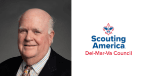 E. Thomas “Thom” Harvey, III will be honored as the 2025 Delaware Citizen of the Year by the Del-Mar-Va Council, Scouting America. (Photo courtesy delmarva Council)